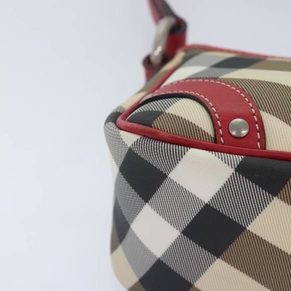 BURBERRY Nova Check Shoulder Bag PVC Beige Silver Auth 93825 - Picture 16 of 16